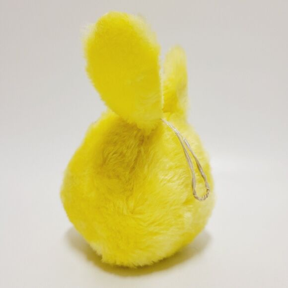 Yellow Bunny Rabbit Plush Vintage Animal Farm Musical Baby Stuffed Animal Toy 6" - Picture 6 of 12